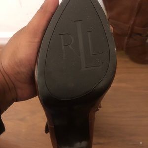 Ralph Lauren leather heeled boots